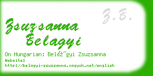 zsuzsanna belagyi business card